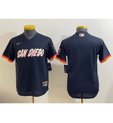 Youth San Diego Padres Blank Obsidian 2026 City Connect Stadium Stitched Baseball Jersey