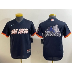 Youth San Diego Padres Team Big Logo Obsidian 2026 City Connect Stadium Stitched Baseball Jersey