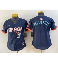 Youth San Diego Padres X Hello Kitty Obsidian 2026 City Connect Stadium Stitched Baseball Jersey Youth San Diego Padres X Hello Kitty Obsidian 2026 City Connect Stadium Stitched Baseball Jersey