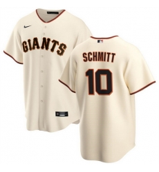 Men San Francisco Giants 10 Casey Schmitt Cream Cool Base Stitched Jersey