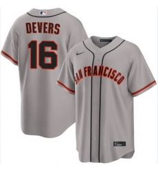 Men San Francisco Giants 16 Rafael Devers Grey Cool Base Stitched Baseball Jersey