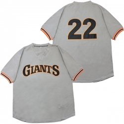 Men San Francisco Giants 22 Andrew McCutchen Gray Throwback Jersey