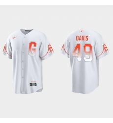 Men San Francisco Giants 49 Jaylin Davis Men 2021 City Connect White Fan Version Jersey