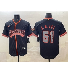 Men San Francisco Giants  51 Jung Hoo Lee Black 2026 Alternate Stadium Stitched Baseball Jersey