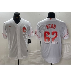 Men San Francisco Giants 62 Logan Webb White City Connect Cool Base Stitched Jersey