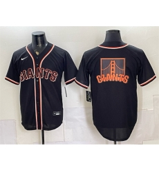 Men San Francisco Giants Team Big Logo 2026 Fashion Replica Black Out Stitched Baseball Jersey