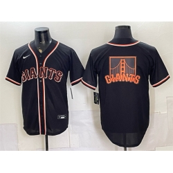 Men San Francisco Giants Team Big Logo 2026 Fashion Replica Black Out Stitched Baseball Jersey
