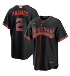 Men San Francisco Giants Willy Adames #2 Black 2026 Alternate Stadium Stitched Baseball Jersey