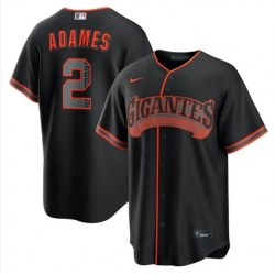 Men San Francisco Giants Willy Adames #2 Black 2026 Alternate Stadium Stitched Baseball Jersey