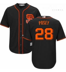 Mens Majestic San Francisco Giants 28 Buster Posey Replica Black Alternate Cool Base MLB Jersey