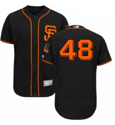 Mens Majestic San Francisco Giants 48 Pablo Sandoval Black Flexbase Authentic Collection MLB Jersey