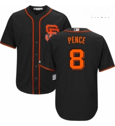 Mens Majestic San Francisco Giants 8 Hunter Pence Replica Black 2015 Alternate Cool Base MLB Jersey