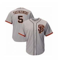 Men's San Francisco Giants #5 Mike Yastrzemski Grey Alternate Flex Base Authentic Collection Baseball Player Jersey