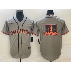 Men's San Francisco Giants Gray Team Big Logo Cool Base Stitched Jersey