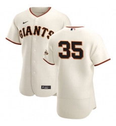 San Francisco Giants 35 Brandon Crawford Men Nike Cream Home 2020 Authentic Player MLB Jersey