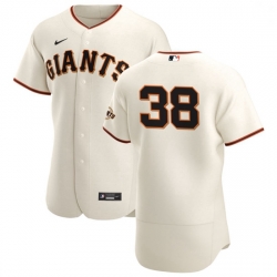 San Francisco Giants 38 Tyler Beede Men Nike Cream Home 2020 Authentic Player MLB Jersey