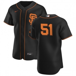 San Francisco Giants 51 Conner Menez Men Nike Black Alternate 2020 Authentic Player MLB Jersey