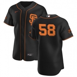 San Francisco Giants 58 Trevor Gott Men Nike Black Alternate 2020 Authentic 20 at 24 Patch Player MLB Jersey