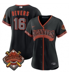 Women San Francisco Giants 16 Rafael Devers Black 2026 Alternate Stadium Stitched Baseball Jersey Women San Francisco Giants 16 Rafael Devers Black 2026 Alternate Stadium Stitched Baseball Jersey