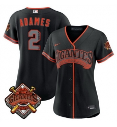 Women San Francisco Giants  2 Willy Adames Black 2026 Alternate Stadium Stitched Baseball Jersey  