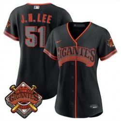 Women San Francisco Giants  51 Jung Hoo Lee Black 2026 Alternate Stadium Stitched Baseball Jersey  