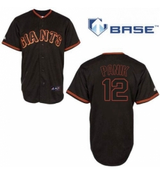 Youth Majestic San Francisco Giants 12 Joe Panik Authentic Black Cool Base MLB Jersey