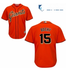 Youth Majestic San Francisco Giants 15 Bruce Bochy Authentic Orange Alternate Cool Base MLB Jersey