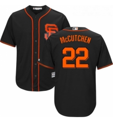 Youth Majestic San Francisco Giants 22 Andrew McCutchen Replica Black Alternate Cool Base MLB Jersey 