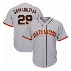 Youth Majestic San Francisco Giants 29 Jeff Samardzija Authentic Grey Road Cool Base MLB Jersey