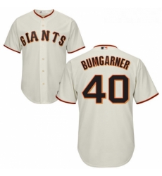 Youth Majestic San Francisco Giants 40 Madison Bumgarner Replica Cream Home Cool Base MLB Jersey