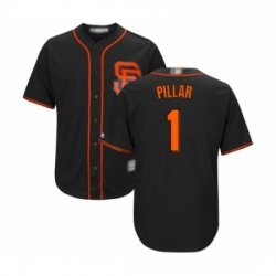 Youth San Francisco Giants 1 Kevin Pillar Replica Black Alternate Cool Base Baseball Jersey 