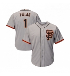 Youth San Francisco Giants 1 Kevin Pillar Replica Grey Road 2 Cool Base Baseball Jersey 