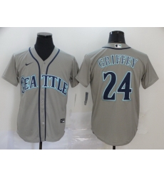 Mariners 24 Ken Griffey Jr  Gray 2020 Nike Cool Base Jersey