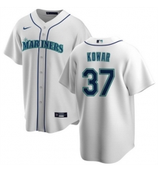 Men Seattle Mariners 37 Jackson Kowar White Cool Base Stitched Jersey