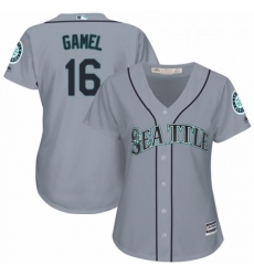 Womens Majestic Seattle Mariners 16 Ben Gamel Replica Grey Road Cool Base MLB Jersey 