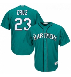 Youth Majestic Seattle Mariners 23 Nelson Cruz Authentic Teal Green Alternate Cool Base MLB Jersey