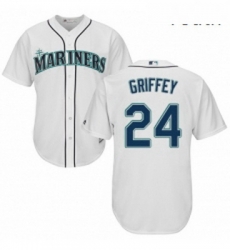 Youth Majestic Seattle Mariners 24 Ken Griffey Replica White Home Cool Base MLB Jersey