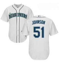 Youth Majestic Seattle Mariners 51 Randy Johnson Replica White Home Cool Base MLB Jersey