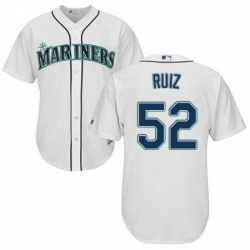 Youth Majestic Seattle Mariners 52 Carlos Ruiz Authentic White Home Cool Base MLB Jersey