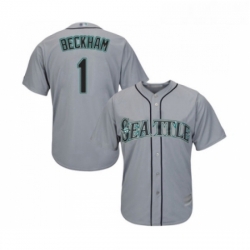 Youth Seattle Mariners 1 Tim Beckham Replica Grey Road Cool Base Baseball Jersey 