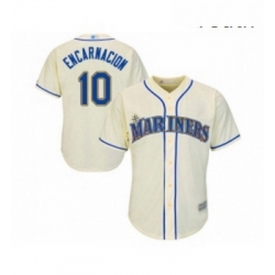 Youth Seattle Mariners 10 Edwin Encarnacion Replica Cream Alternate Cool Base Baseball Jersey 