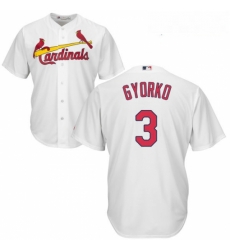 Youth Majestic St Louis Cardinals 3 Jedd Gyorko Authentic White Home Cool Base MLB Jersey