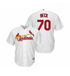 Youth St Louis Cardinals 70 Chris Beck Replica White Home Cool Base Baseball Jersey 