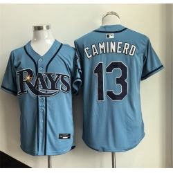 Men Tampa Bay Rays  13 Junior Caminero Blue 2026 Limited Stitched Baseball Jersey