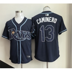 Men Tampa Bay Rays  13 Junior Caminero Navy 2026 Limited Stitched Baseball Jersey