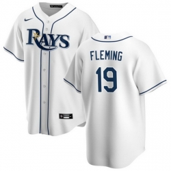 Men Tampa Bay Rays 19 Josh Fleming White Cool Base Stitched Baseball Jersey