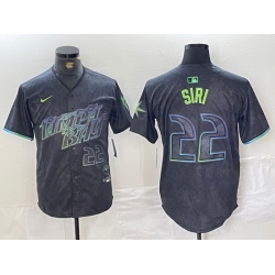 Men Tampa Bay Rays 22 Jose Siri Charcoal 2024 City Connect Limited Stitched Baseball Jersey 2