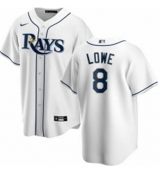 Men Tampa Bay Rays 8 Brandon Lowe White Cool Base Stitched Baseball jersey