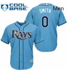 Mens Majestic Tampa Bay Rays 0 Mallex Smith Replica Light Blue Alternate 2 Cool Base MLB Jersey 