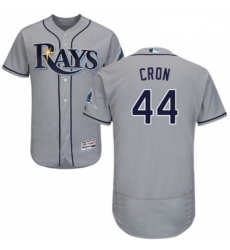 Mens Majestic Tampa Bay Rays 44 C J Cron Grey Road Flex Base Authentic Collection MLB Jersey